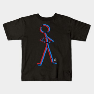 Stick Figure... IN 3D!!! Kids T-Shirt